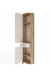 Arges Dolap 3 Raflı Tek Çekmeceli Tek Askılı 44x30x221 - S28M183V7A