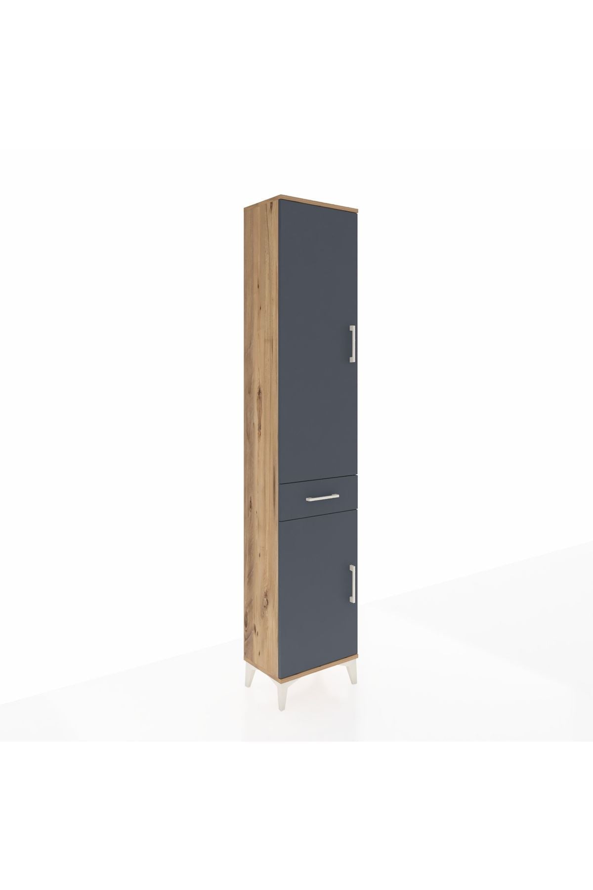 Arges Dolap 3 Raflı Tek Çekmeceli Tek Askılı 44x30x221 - S28M183V8A