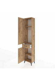 Arges Dolap 3 Raflı Tek Çekmeceli Tek Askılı 44x30x221 - S28M183V9A
