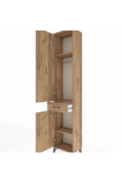 Arges Dolap 3 Raflı Tek Çekmeceli Tek Askılı 44x30x221 - S28M183V9A