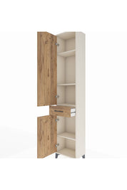 Arges Dolap 4 Raflı Tek Çekmeceli 2 Kapaklı 44x30x221 - S28M184V3A