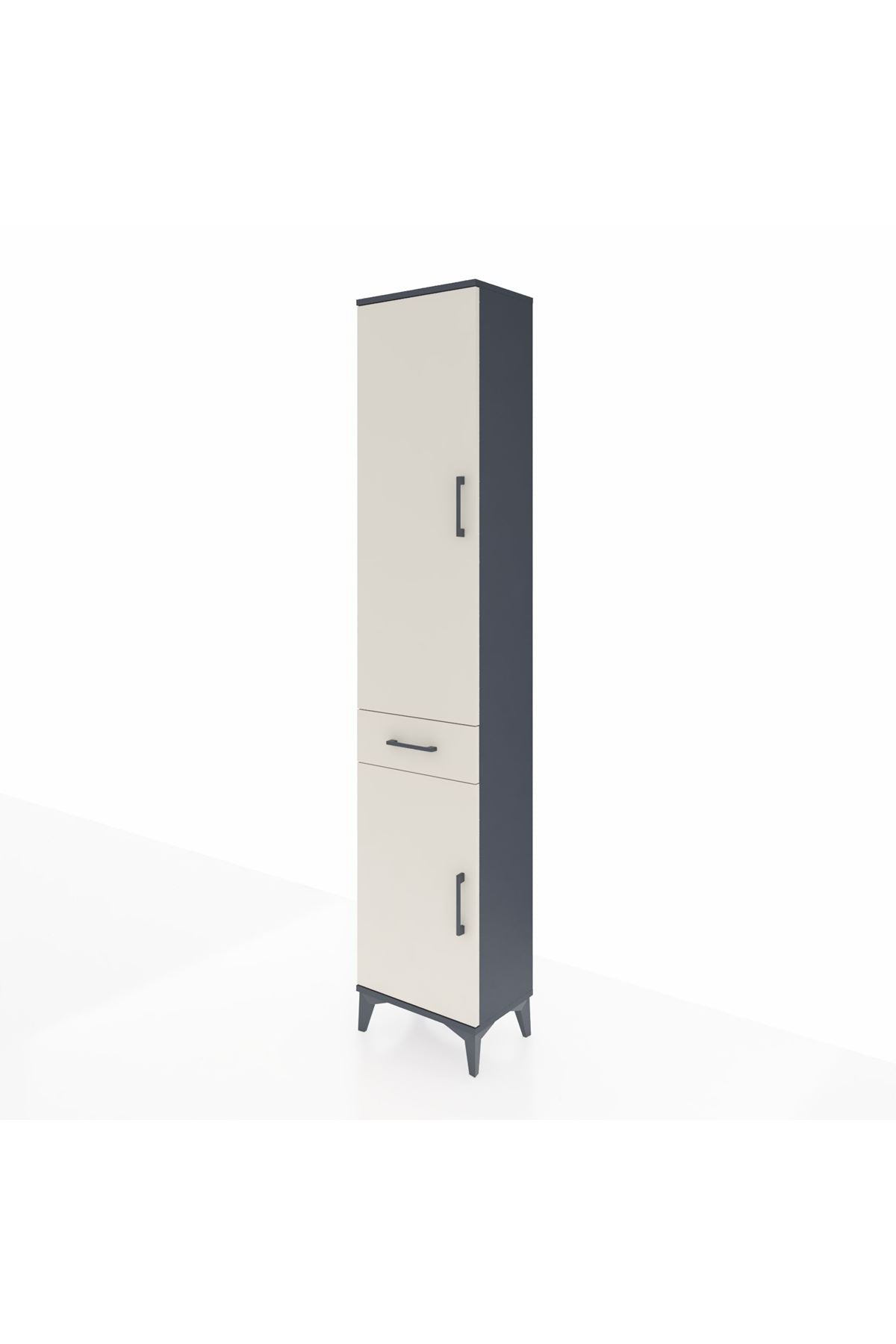 Arges Dolap 4 Raflı Tek Çekmeceli 2 Kapaklı 44x30x221 - S28M184V4A