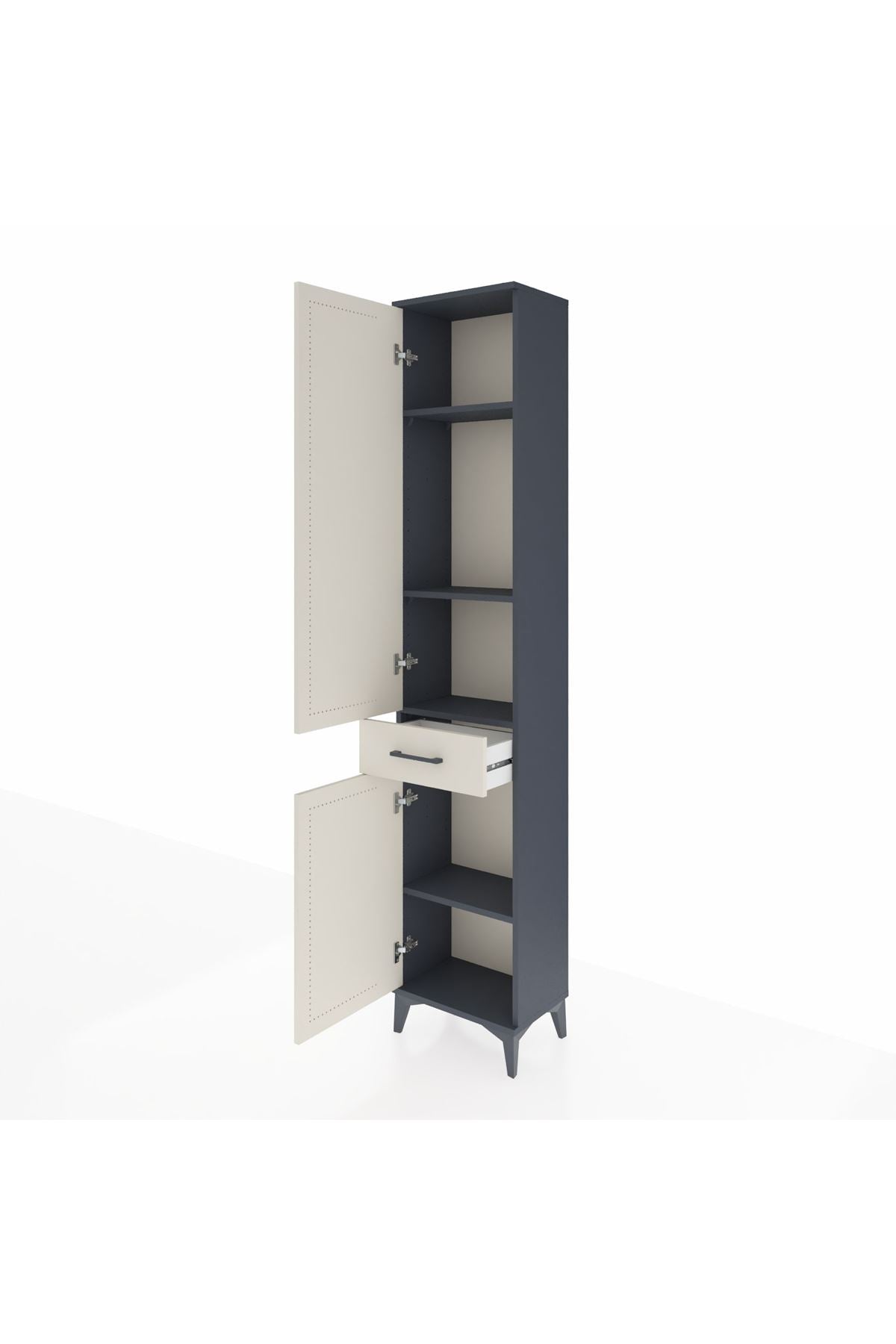 Arges Dolap 4 Raflı Tek Çekmeceli 2 Kapaklı 44x30x221 - S28M184V4A