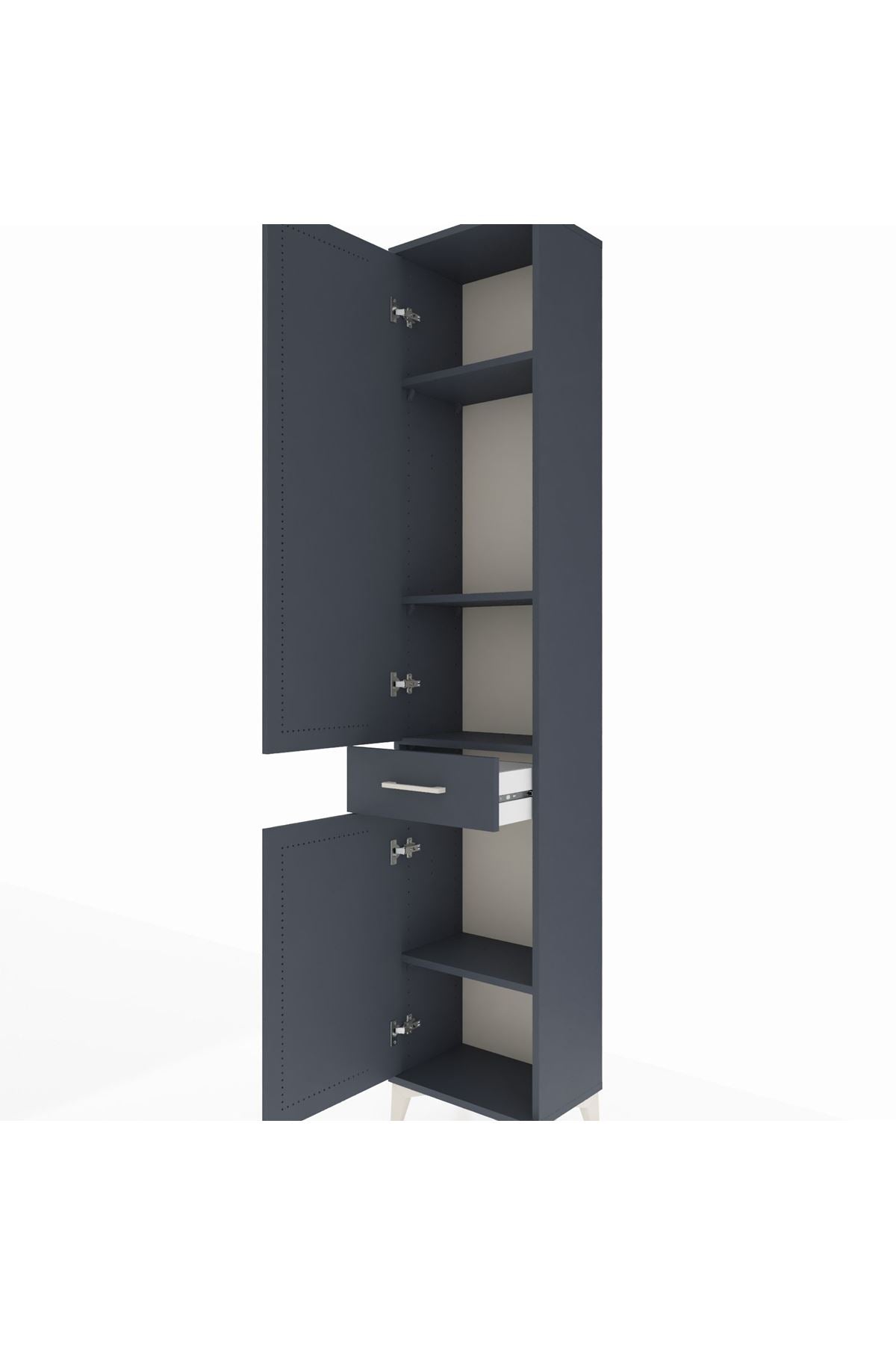 Arges Dolap 4 Raflı Tek Çekmeceli 2 Kapaklı 44x30x221 - S28M184V5A