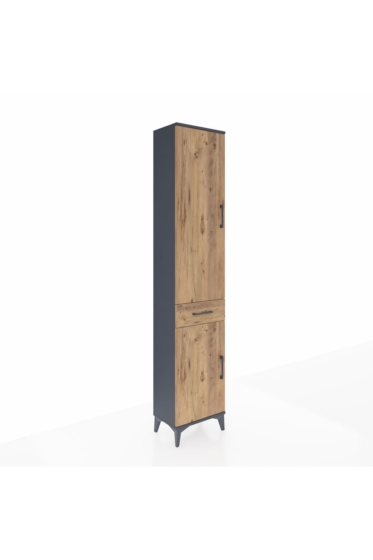Arges Dolap 4 Raflı Tek Çekmeceli 2 Kapaklı 44x30x221 - S28M184V6A