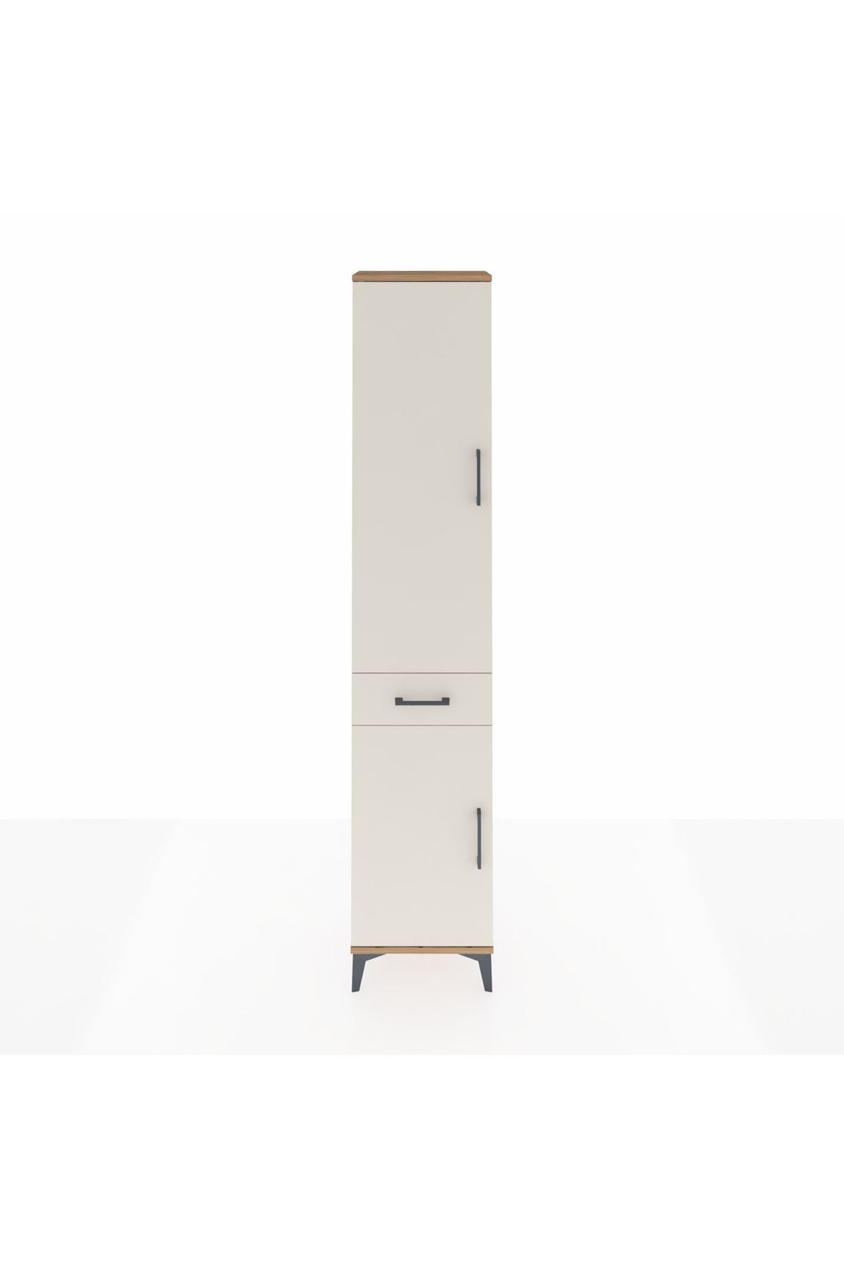 Arges Dolap 4 Raflı Tek Çekmeceli 2 Kapaklı 44x30x221 - S28M184V7A