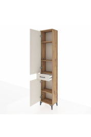 Arges Dolap 4 Raflı Tek Çekmeceli 2 Kapaklı 44x30x221 - S28M184V7A