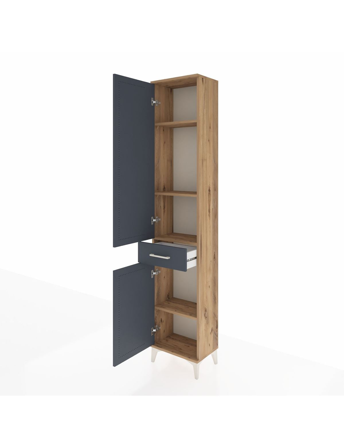 Arges Dolap 4 Raflı Tek Çekmeceli 2 Kapaklı 44x30x221 - S28M184V8A