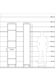Arges Dolap 4 Raflı Tek Çekmeceli 44x30x221 - S28M185V9A