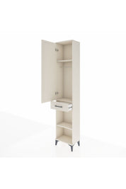 Arges Dolap 3 Raflı Tek Çekmeceli Tek Askılı 44x30x221 - S28M186V1A