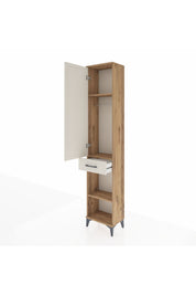 Arges Dolap 3 Raflı Tek Çekmeceli Tek Askılı 44x30x221 - S28M186V7A