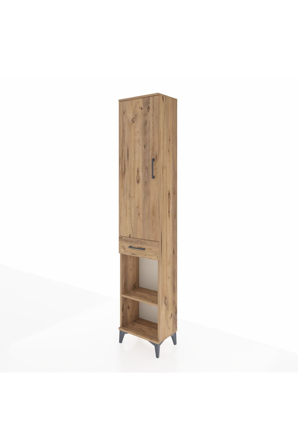 Arges Dolap 3 Raflı Tek Çekmeceli Tek Askılı 44x30x221 - S28M186V9A