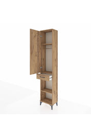 Arges Dolap 3 Raflı Tek Çekmeceli Tek Askılı 44x30x221 - S28M186V9A