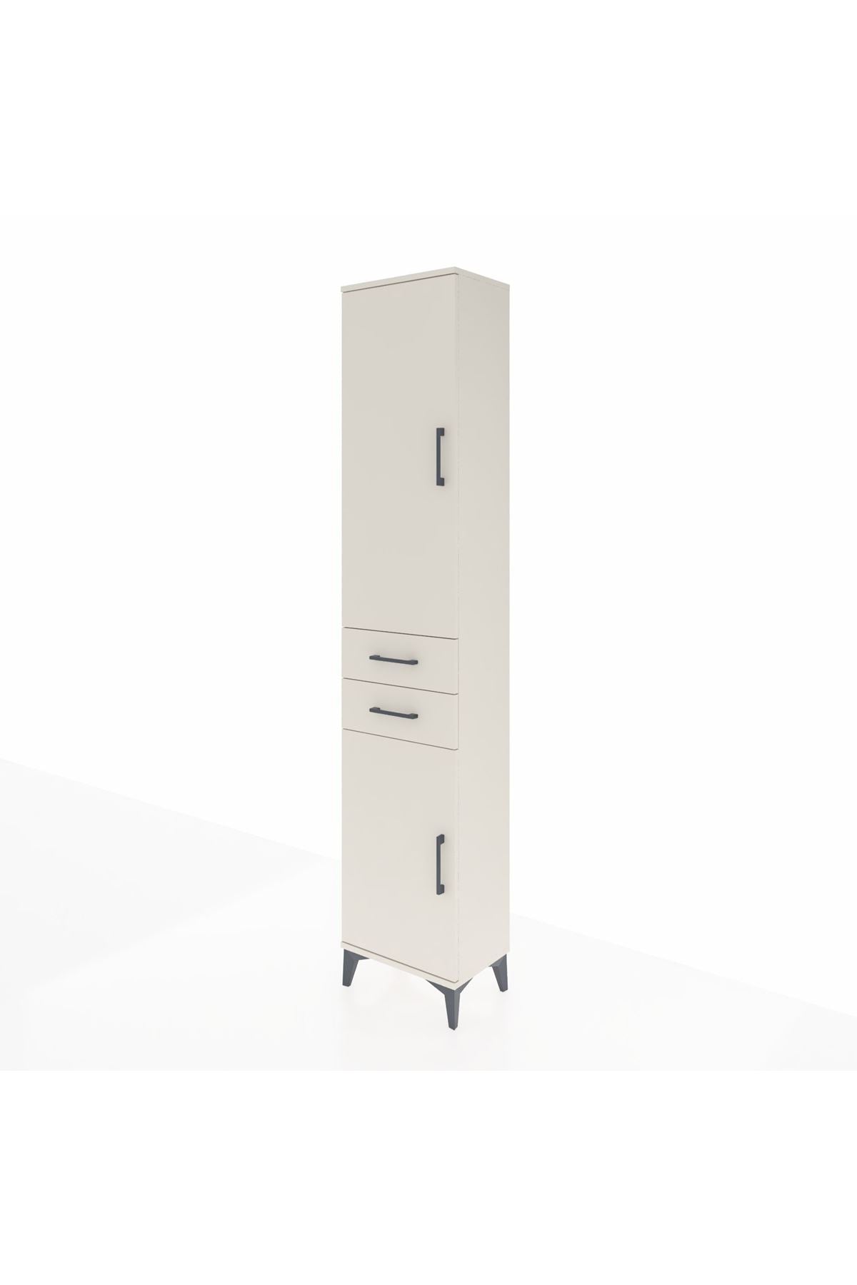 Arges Dolap 3 Raflı 2 Çekmeceli Tek Askılı 44x30x221 - S28M187V1A