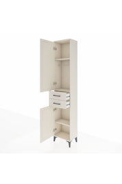 Arges Dolap 3 Raflı 2 Çekmeceli Tek Askılı 44x30x221 - S28M187V1A