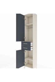 Arges Dolap 3 Raflı 2 Çekmeceli Tek Askılı 44x30x221 - S28M187V2A
