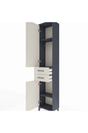 Arges Dolap 3 Raflı 2 Çekmeceli Tek Askılı 44x30x221 - S28M187V4A