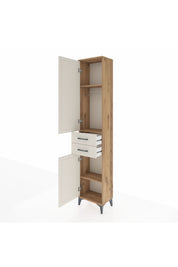 Arges Dolap 3 Raflı 2 Çekmeceli Tek Askılı 44x30x221 - S28M187V7A