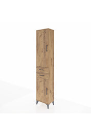 Arges Dolap 3 Raflı 2 Çekmeceli Tek Askılı 44x30x221 - S28M187V9A