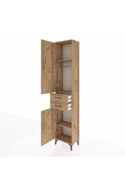 Arges Dolap 3 Raflı 2 Çekmeceli Tek Askılı 44x30x221 - S28M187V9A