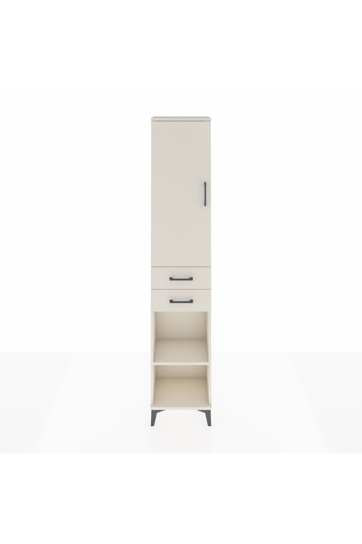 Arges Dolap 3 Raflı 2 Çekmeceli Tek Askılı 44x30x221 - S28M188V1A