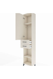 Arges Dolap 3 Raflı 2 Çekmeceli Tek Askılı 44x30x221 - S28M188V1A