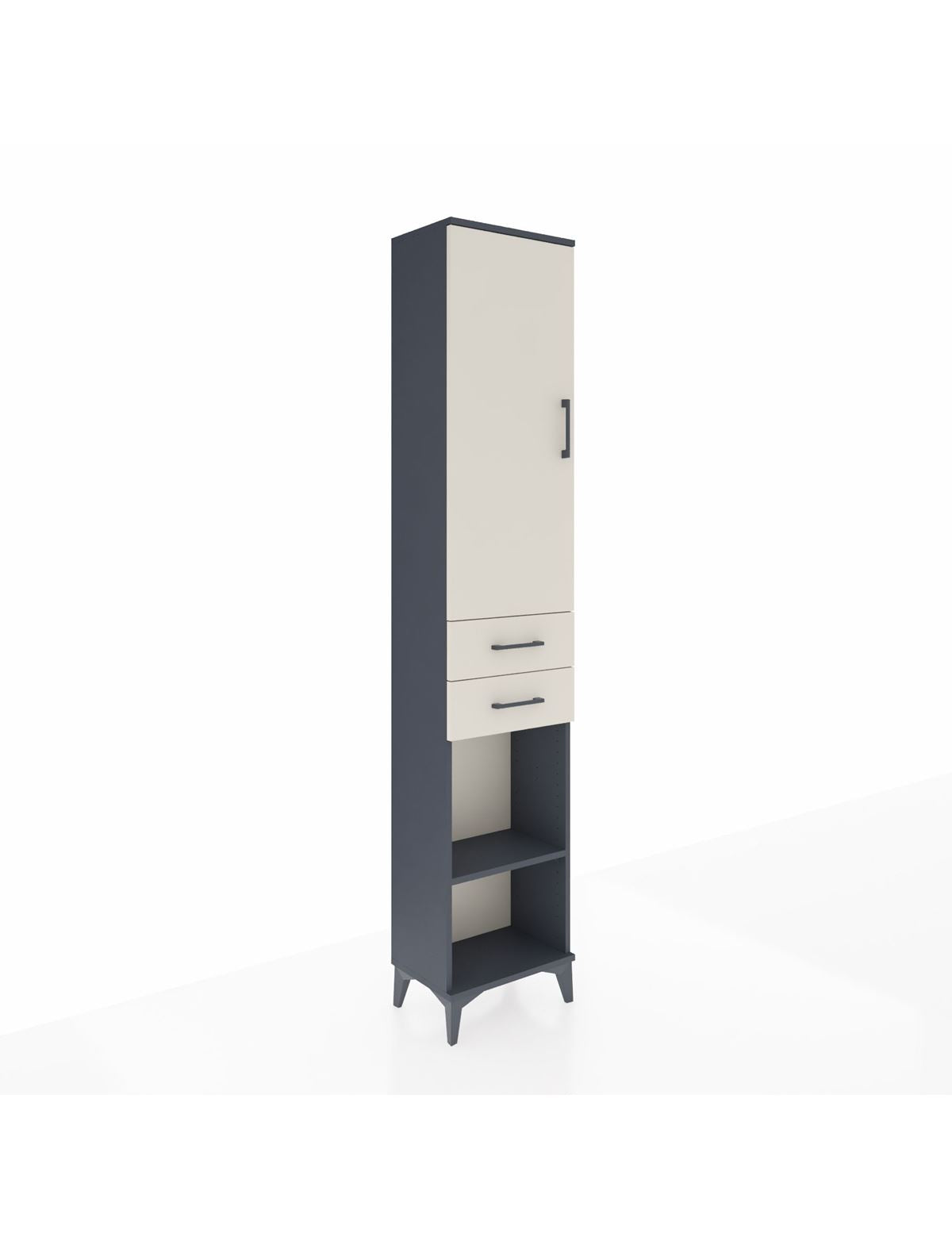 Arges Dolap 3 Raflı 2 Çekmeceli Tek Askılı 44x30x221 - S28M188V4A