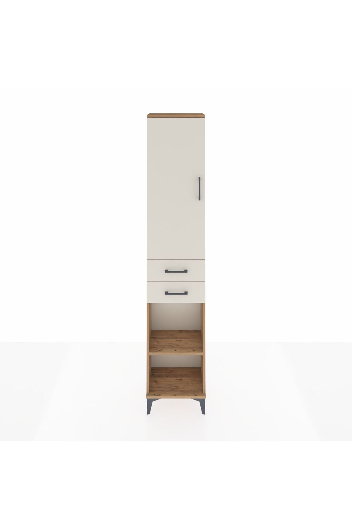 Arges Dolap 3 Raflı 2 Çekmeceli Tek Askılı 44x30x221 - S28M188V7A