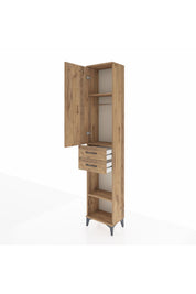 Arges Dolap 3 Raflı 2 Çekmeceli Tek Askılı 44x30x221 - S28M188V9A