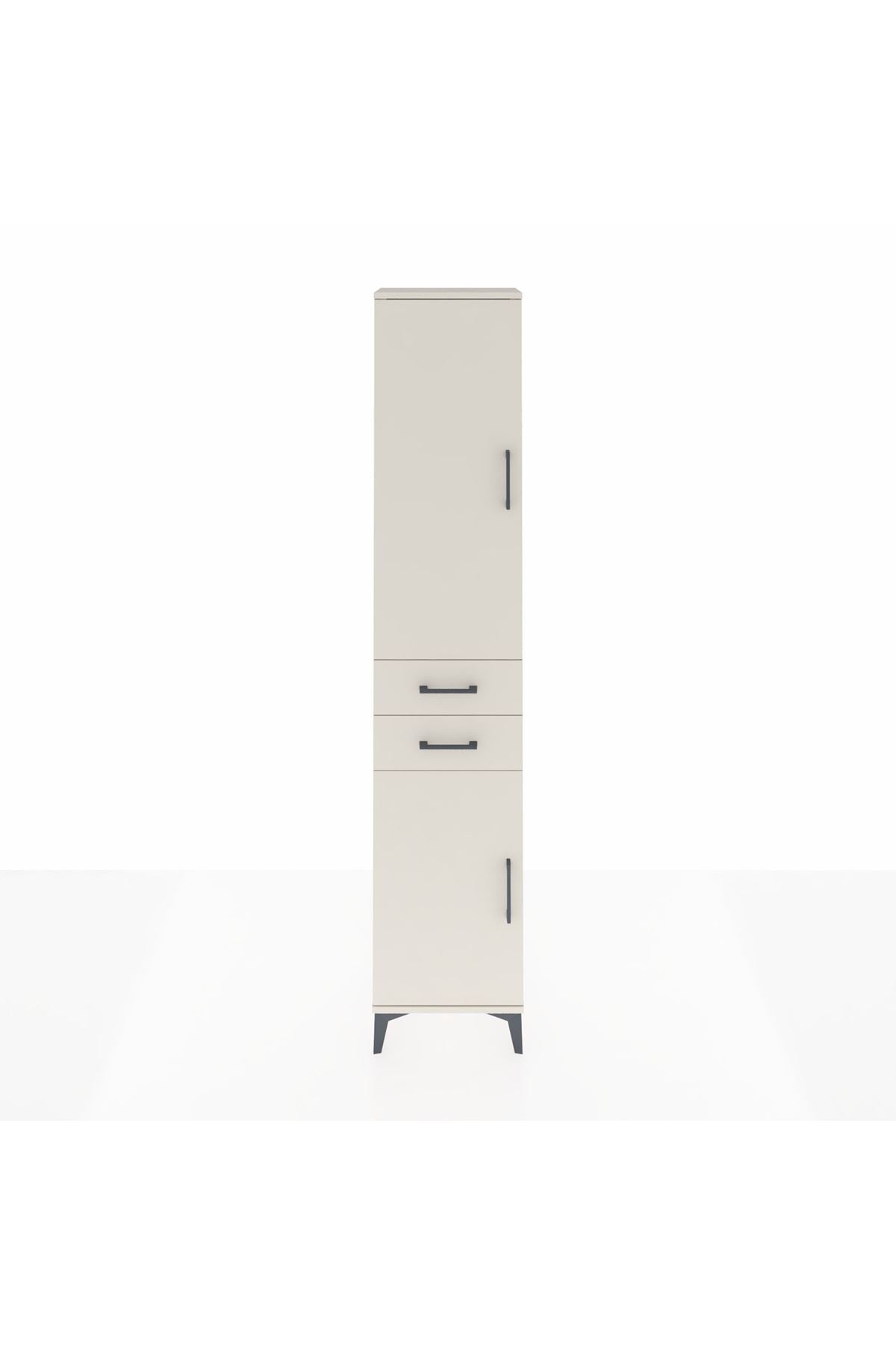 Arges Dolap 4 Raflı 2 Çekmeceli 2 Kapaklı 44x30x221 - S28M189V1A