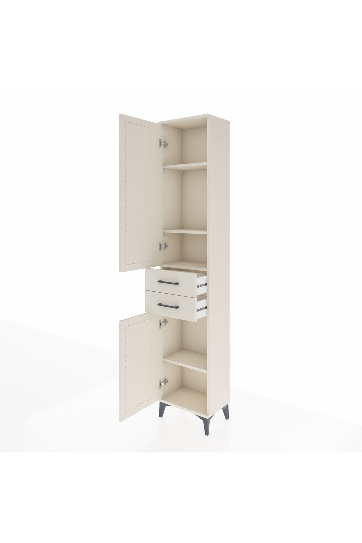 Arges Dolap 4 Raflı 2 Çekmeceli 2 Kapaklı 44x30x221 - S28M189V1A