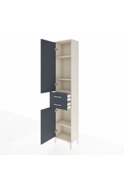 Arges Dolap 4 Raflı 2 Çekmeceli 2 Kapaklı 44x30x221 - S28M189V2A