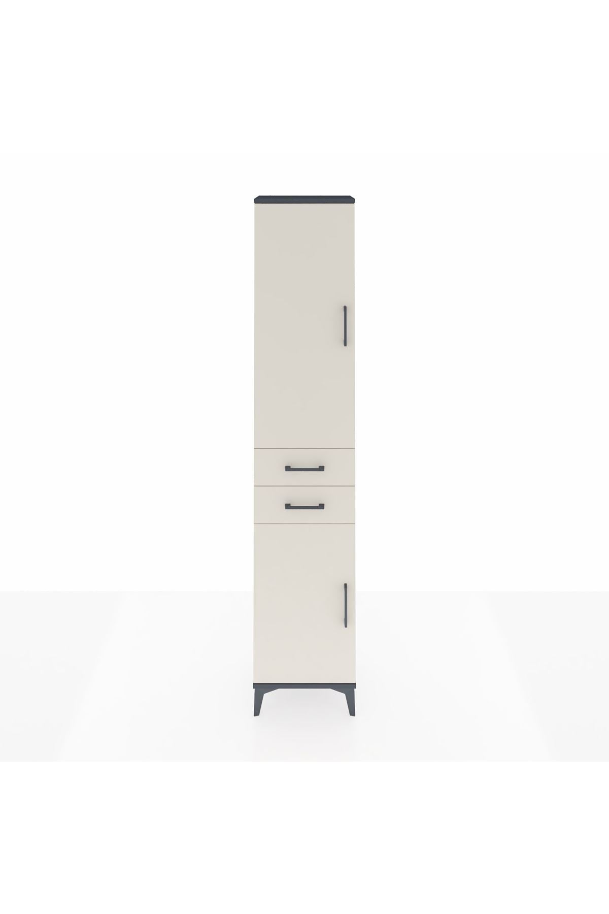 Arges Dolap 4 Raflı 2 Çekmeceli 2 Kapaklı 44x30x221 - S28M189V4A