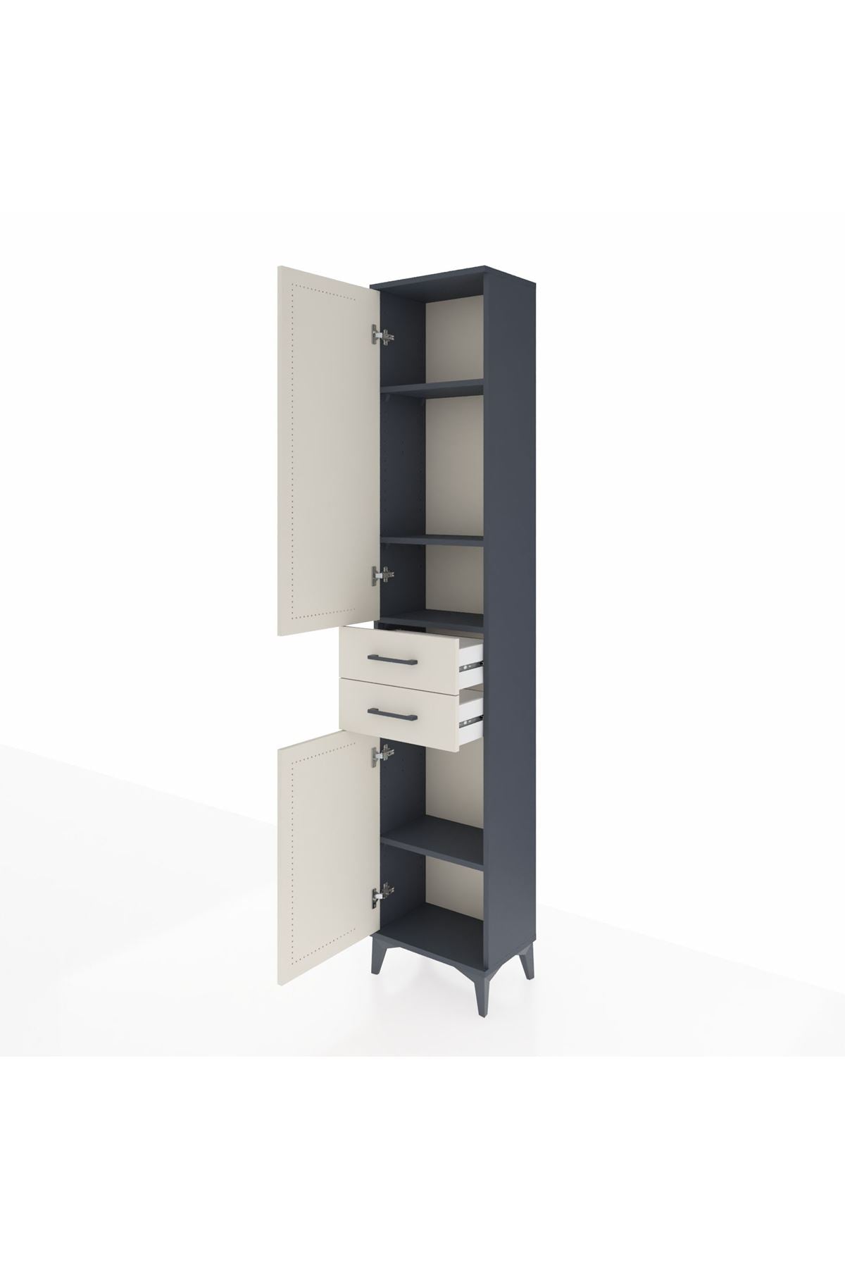 Arges Dolap 4 Raflı 2 Çekmeceli 2 Kapaklı 44x30x221 - S28M189V4A