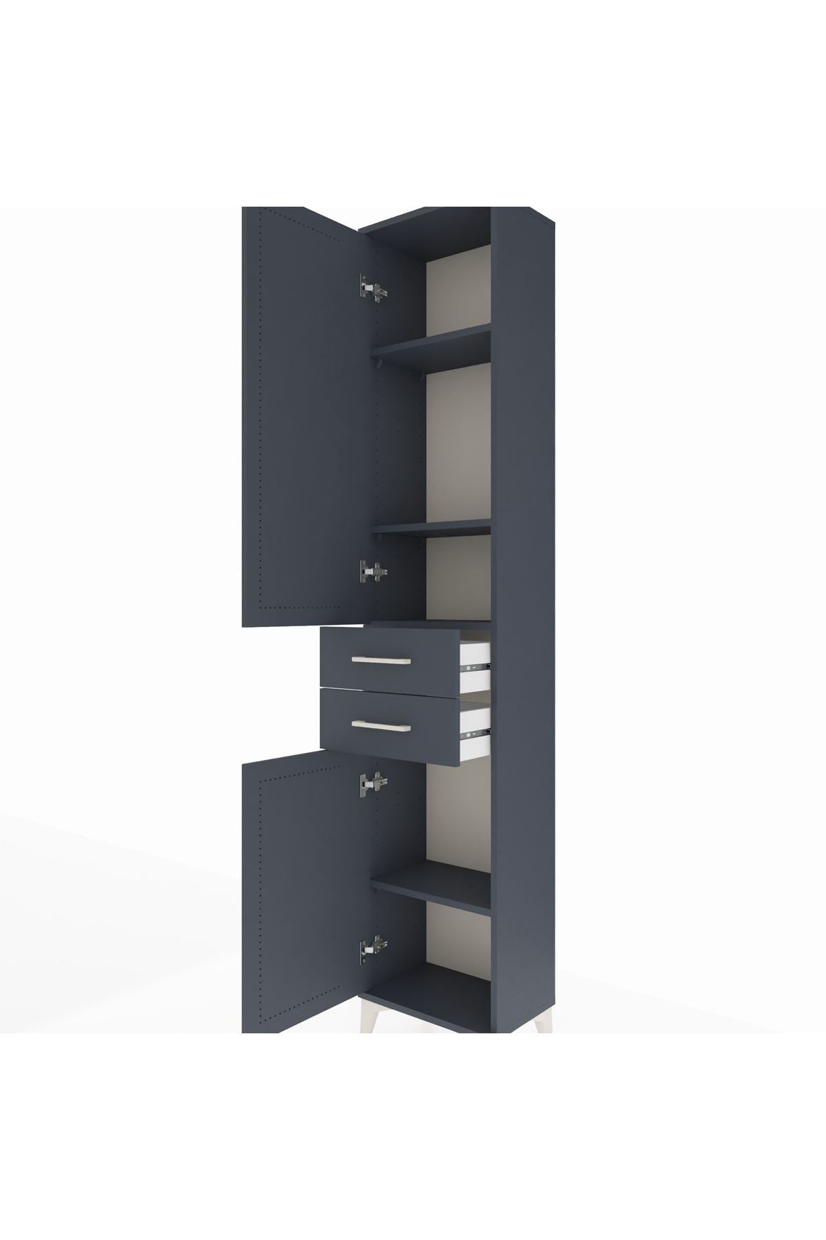 Arges Dolap 4 Raflı 2 Çekmeceli 2 Kapaklı 44x30x221 - S28M189V5A