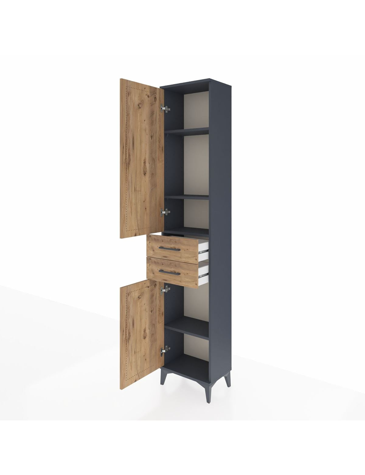 Arges Dolap 4 Raflı 2 Çekmeceli 2 Kapaklı 44x30x221 - S28M189V6A