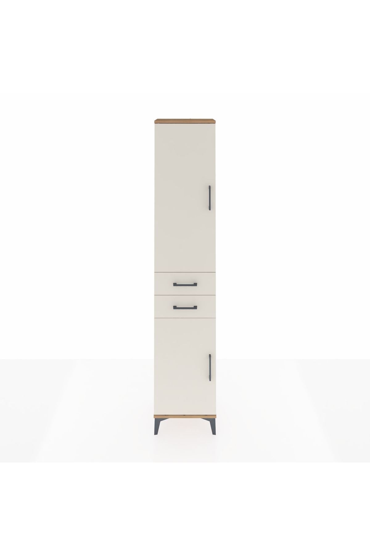 Arges Dolap 4 Raflı 2 Çekmeceli 2 Kapaklı 44x30x221 - S28M189V7A