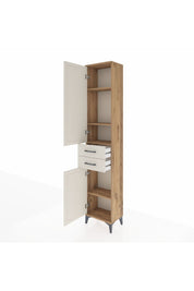 Arges Dolap 4 Raflı 2 Çekmeceli 2 Kapaklı 44x30x221 - S28M189V7A
