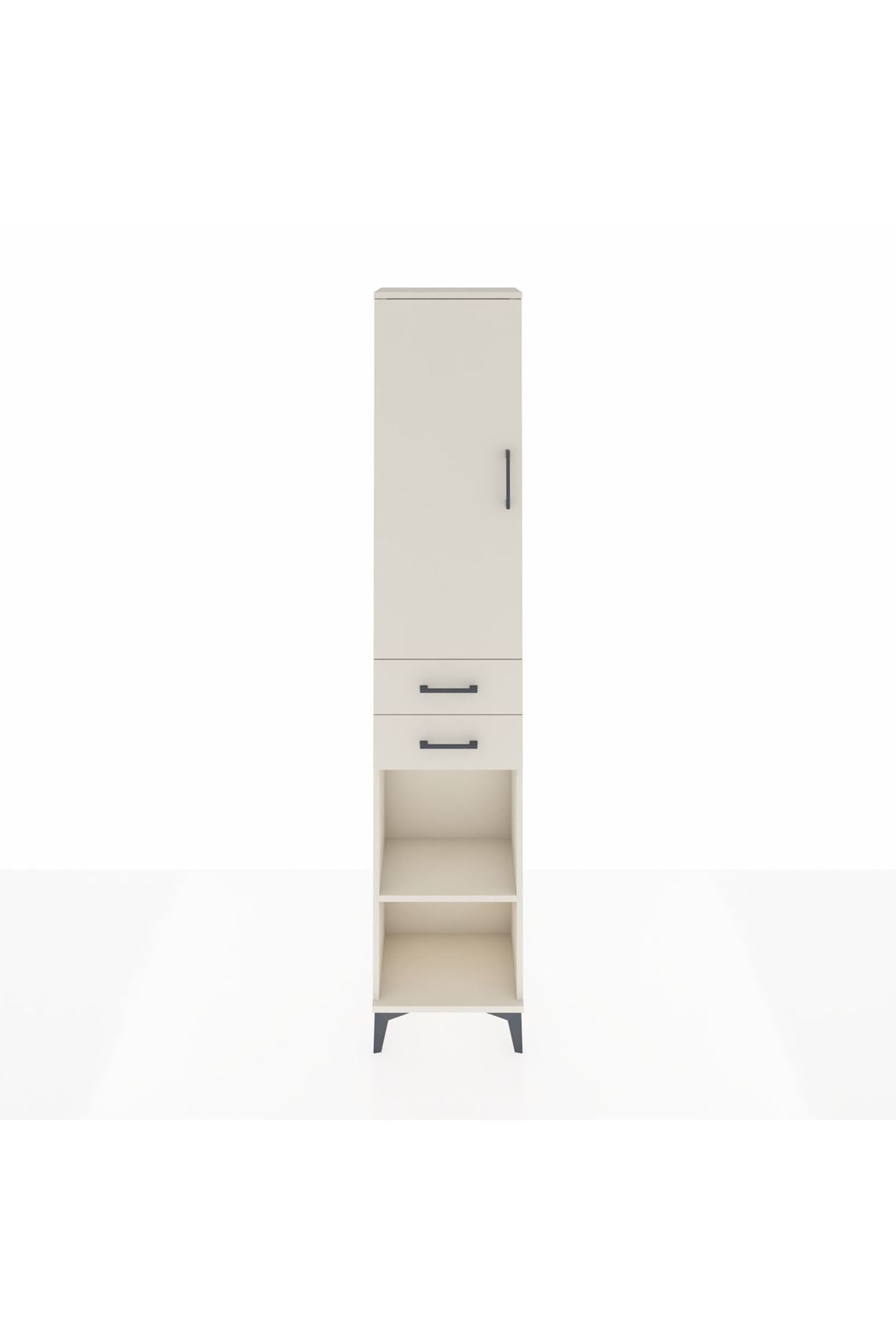 Arges Dolap 4 Raflı 2 Çekmeceli Tek Kapaklı 44x30x221 - S28M190V1A