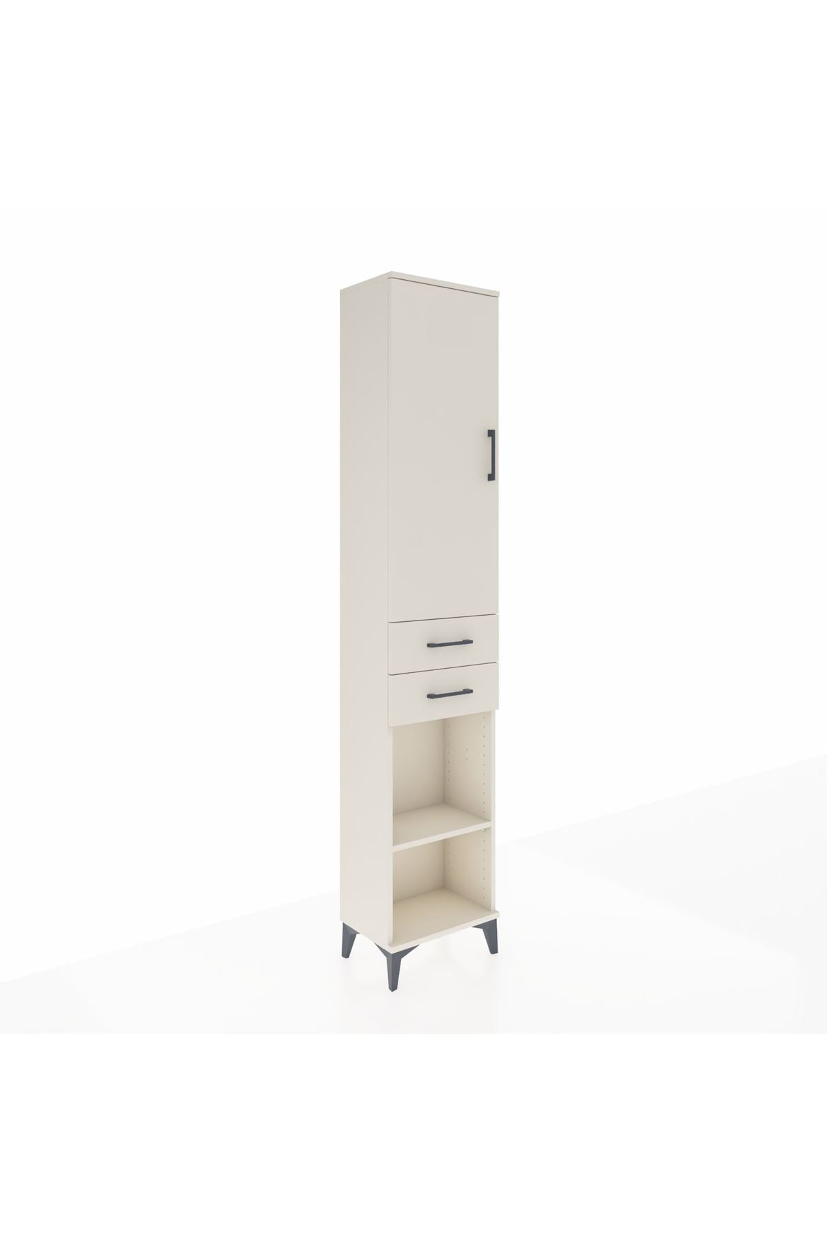 Arges Dolap 4 Raflı 2 Çekmeceli Tek Kapaklı 44x30x221 - S28M190V1A