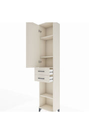 Arges Dolap 4 Raflı 2 Çekmeceli Tek Kapaklı 44x30x221 - S28M190V1A