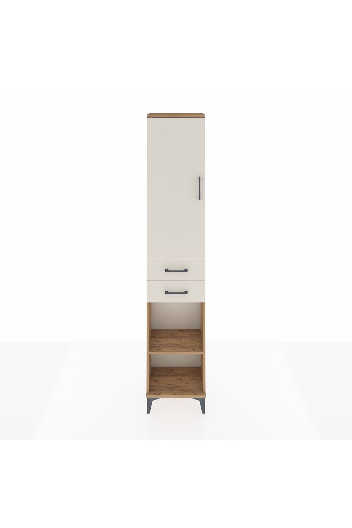 Arges Dolap 4 Raflı 2 Çekmeceli Tek Kapaklı 44x30x221 - S28M190V7A