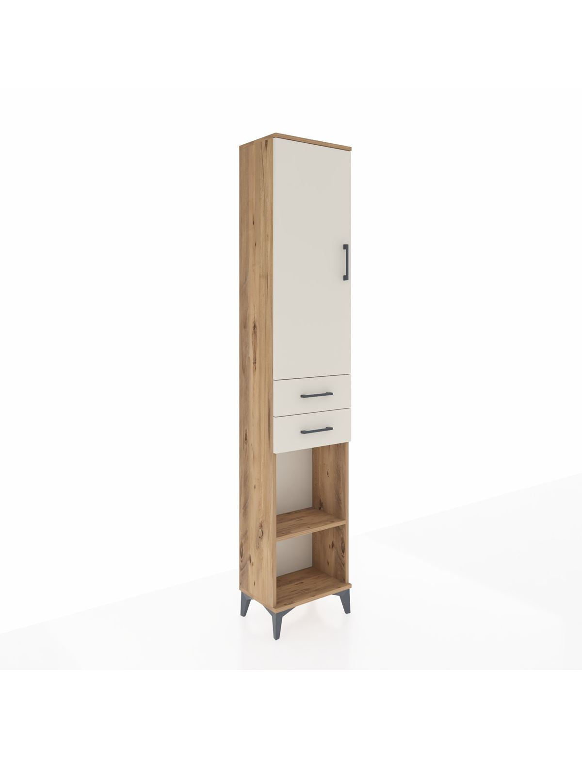 Arges Dolap 4 Raflı 2 Çekmeceli Tek Kapaklı 44x30x221 - S28M190V7A