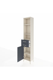 Arges Dolap 4 Raflı 2 Çekmeceli Tek Kapaklı 44x30x221 - S28M191V2A