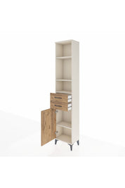 Arges Dolap 4 Raflı 2 Çekmeceli Tek Kapaklı 44x30x221 - S28M191V3A