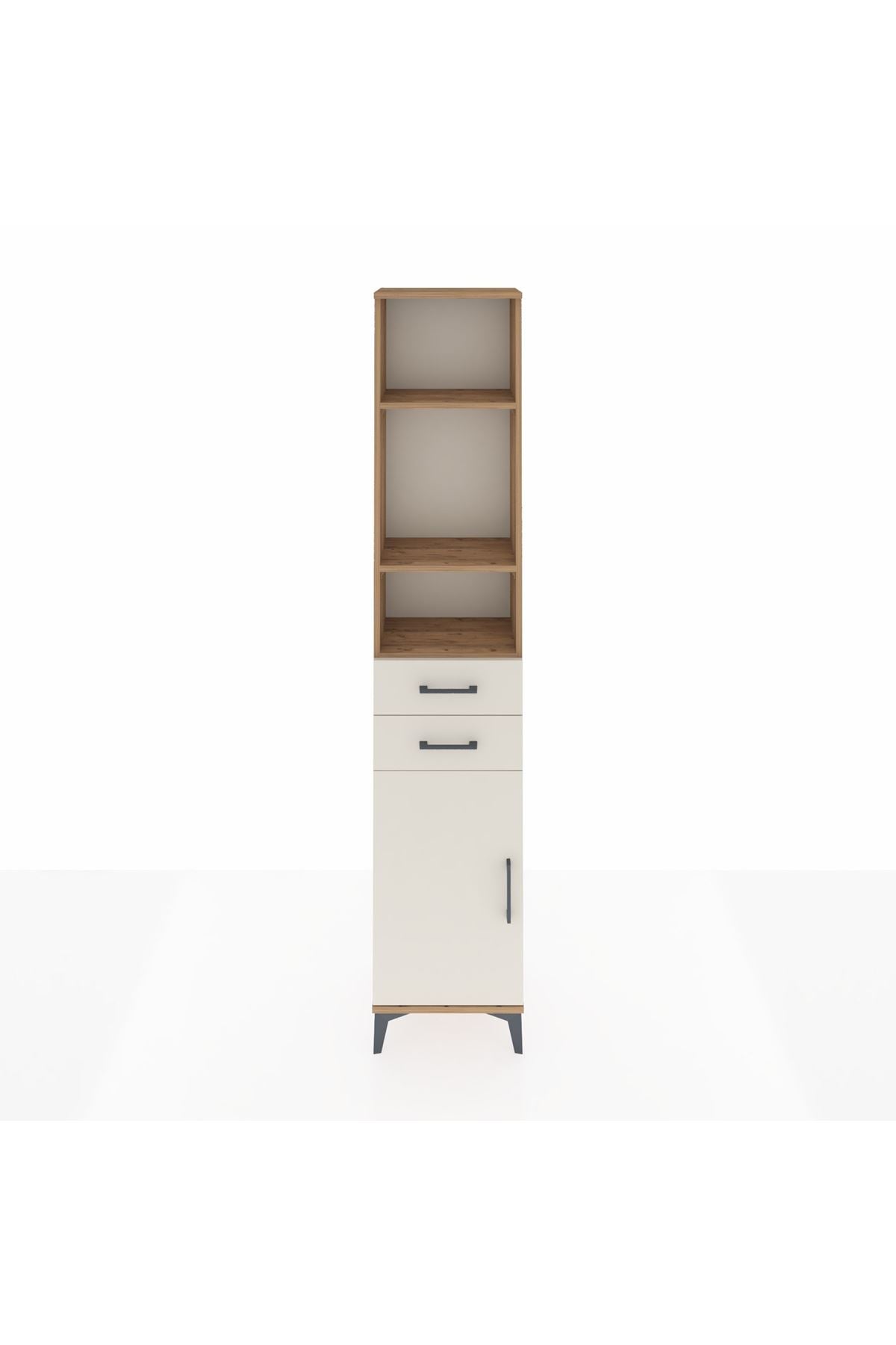 Arges Dolap 4 Raflı 2 Çekmeceli Tek Kapaklı 44x30x221 - S28M191V7A