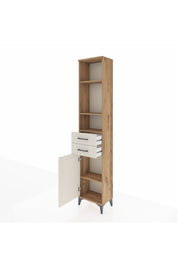 Arges Dolap 4 Raflı 2 Çekmeceli Tek Kapaklı 44x30x221 - S28M191V7A
