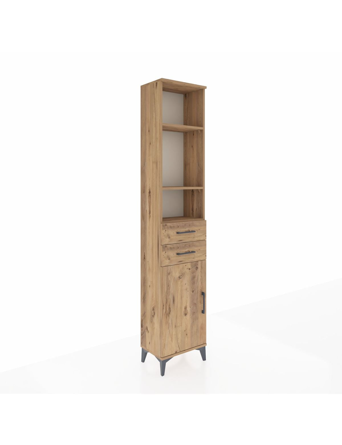 Arges Dolap 4 Raflı 2 Çekmeceli Tek Kapaklı 44x30x221 - S28M191V9A
