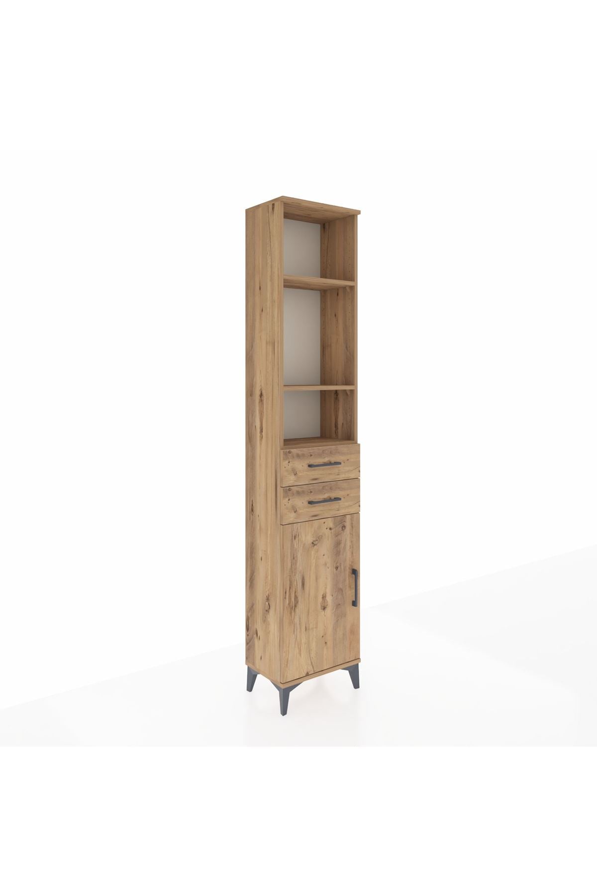 Arges Dolap 4 Raflı 2 Çekmeceli Tek Kapaklı 44x30x221 - S28M191V9A