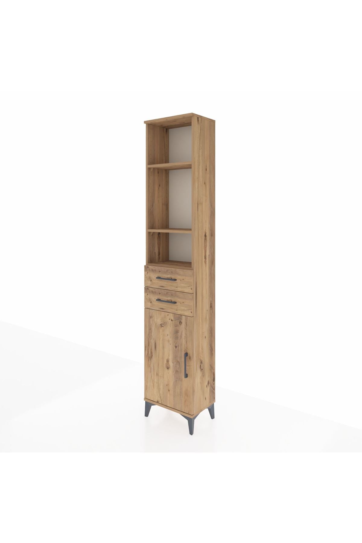 Arges Dolap 4 Raflı 2 Çekmeceli Tek Kapaklı 44x30x221 - S28M191V9A